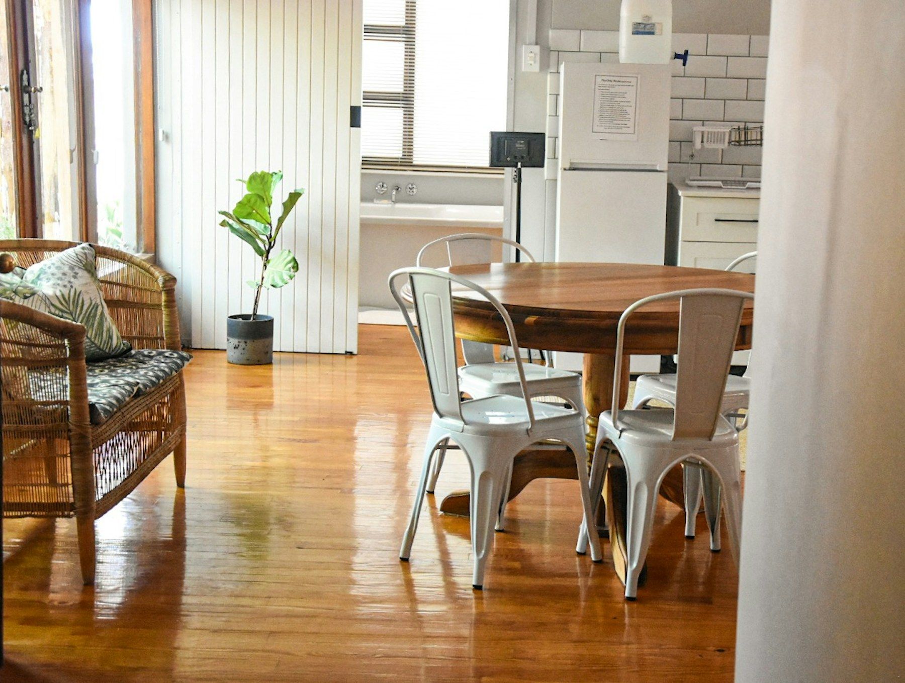 Wooden floors and light